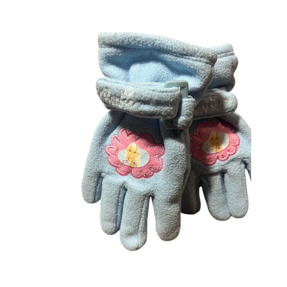 NWOT 2004 Mattel Barbie Adjustable Winter Gloves Girls OS Casual Travel Warmth